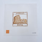 Passport Stamp-Rome Canvas - KC Needlepoint