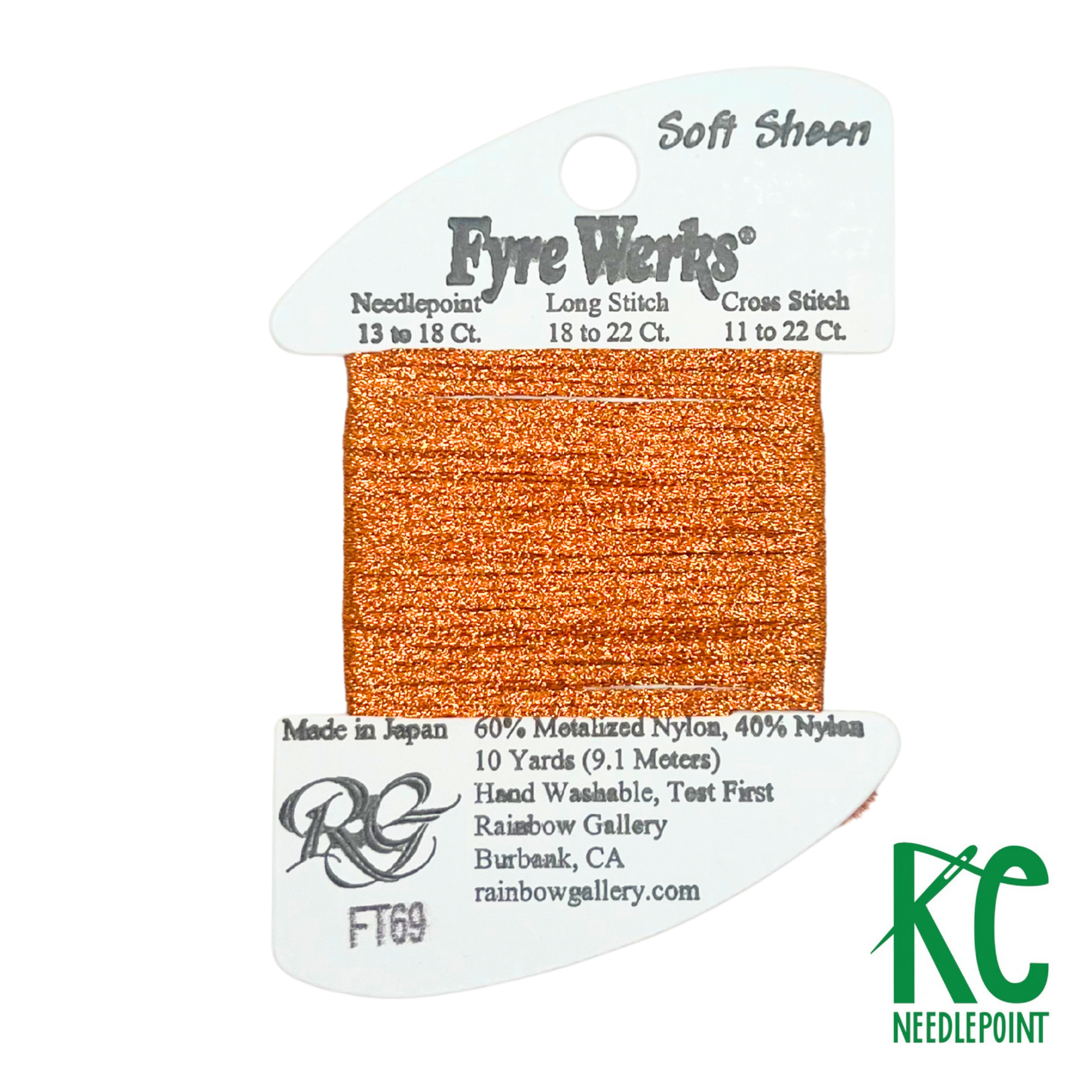 Fyre Werks Soft Sheen FT69 Burnt Orange - KC Needlepoint
