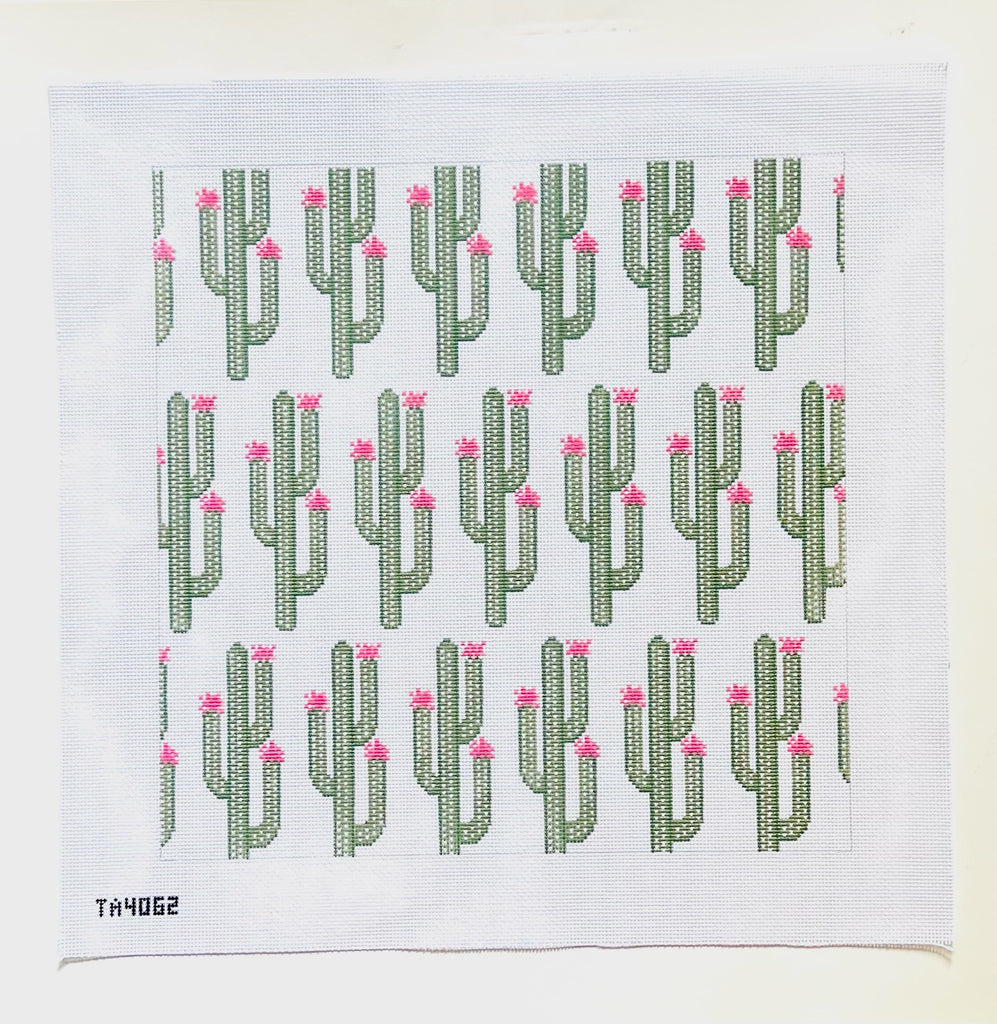 Cacti Pillow Canvas - KC Needlepoint
