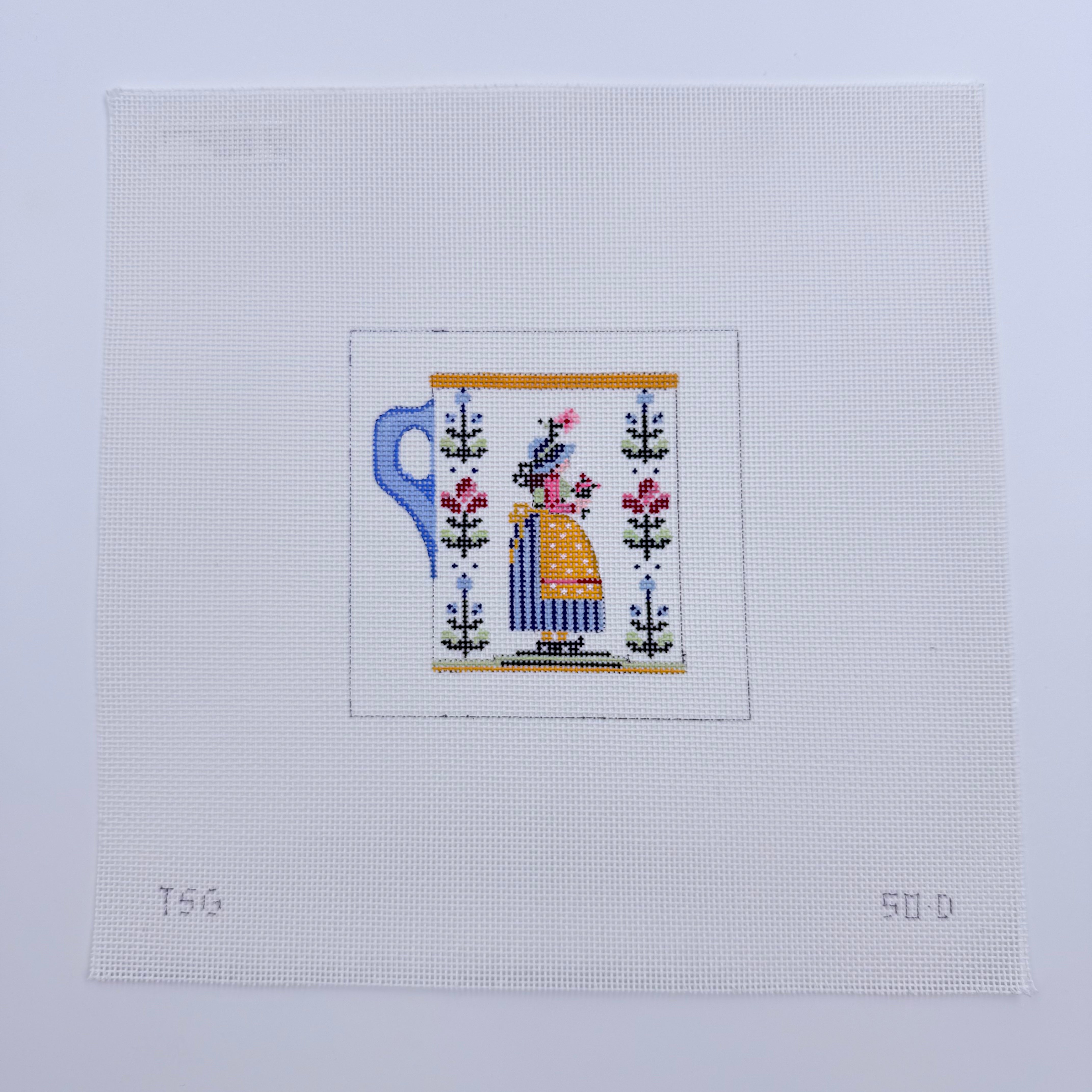 Quimper 4 Needlepoint Canvas - KC Needlepoint