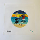 Aruba Travel Round Canvas - KC Needlepoint