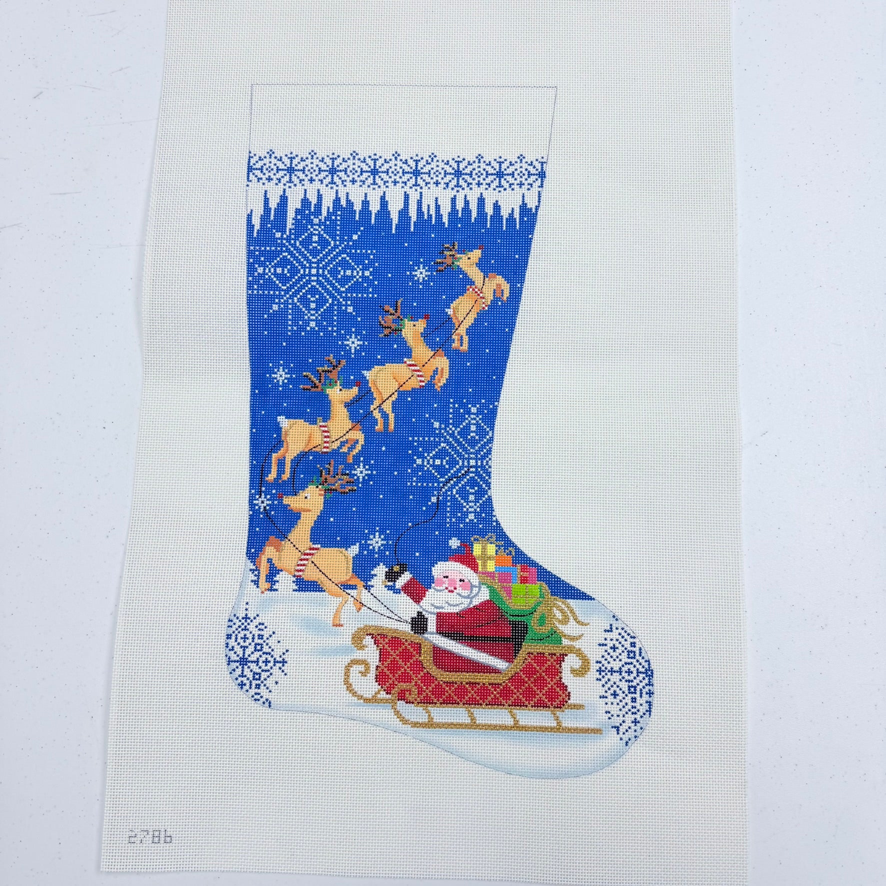 Merry Christmas to All Stocking Canvas - KC Needlepoint