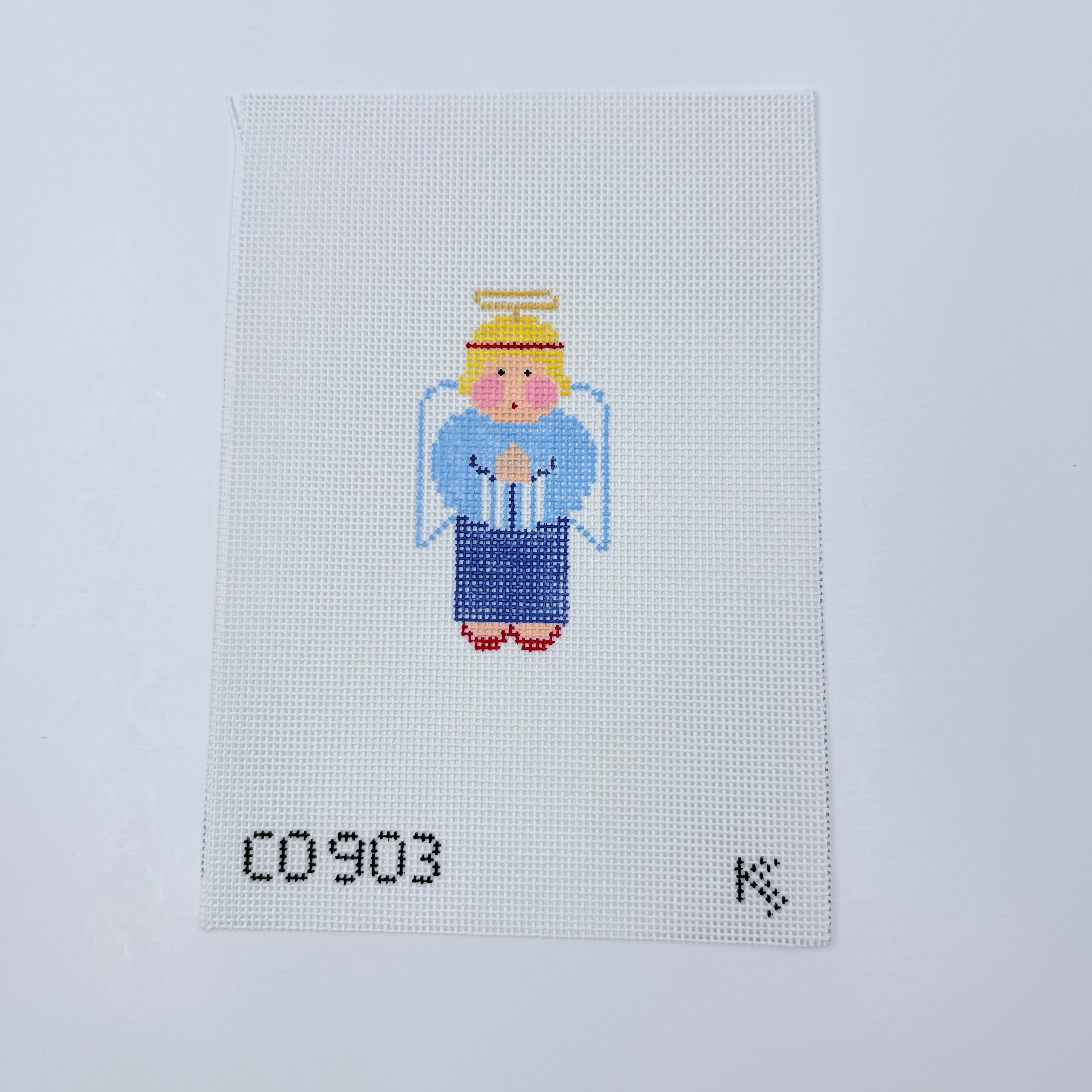 Tiny Nativity - Angel Canvas - KC Needlepoint