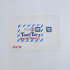 Blue Tooth Fairy Letter with Red Canvas - KC Needlepoint