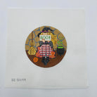 Witch Stitching Girl Round Canvas - KC Needlepoint
