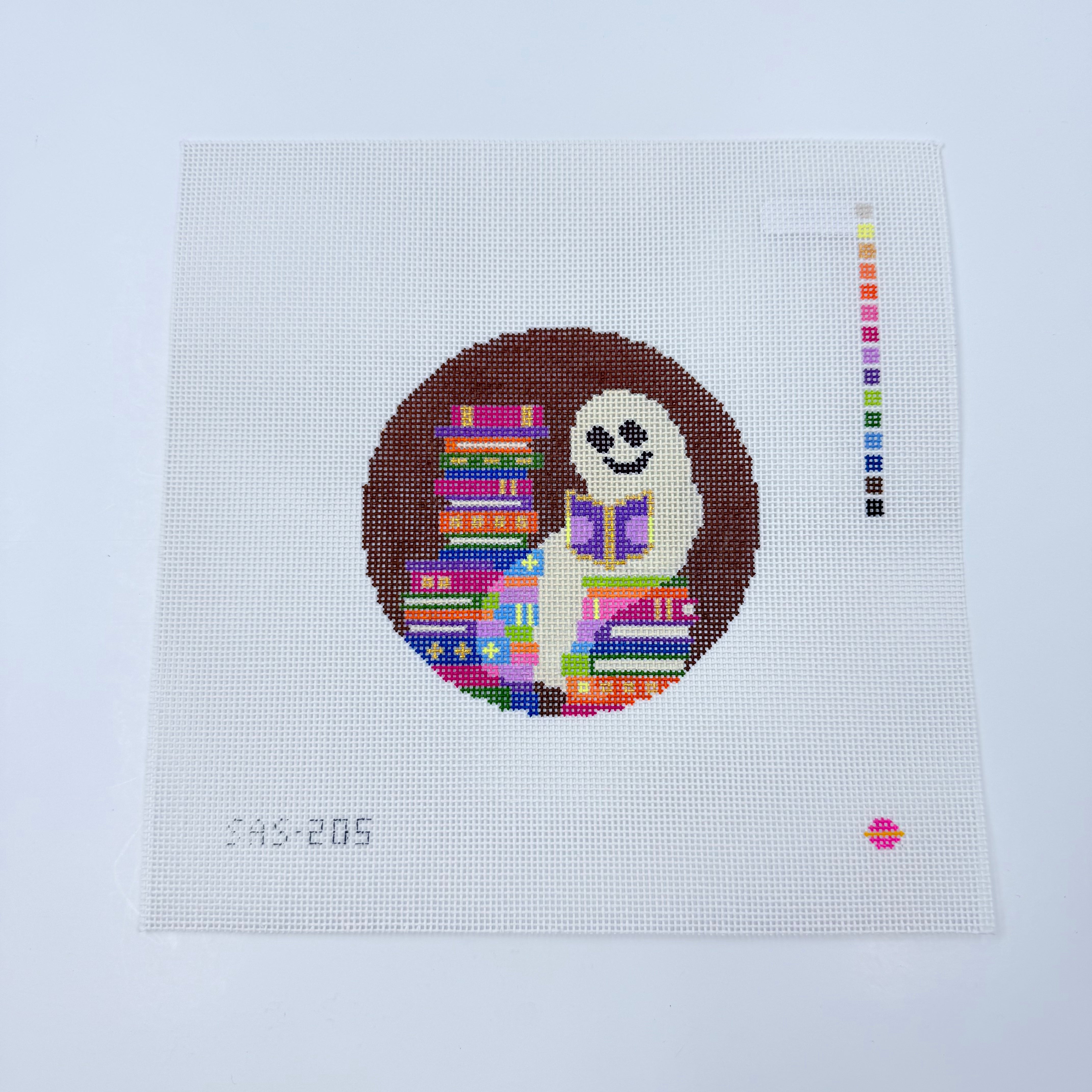 Reading Ghostie Canvas - KC Needlepoint