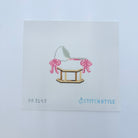 Pink Baby Bassinet with Bows Canvas - KC Needlepoint