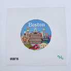 Boston Travel Round Canvas - KC Needlepoint