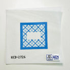 Blue Lattice Square Canvas - KC Needlepoint