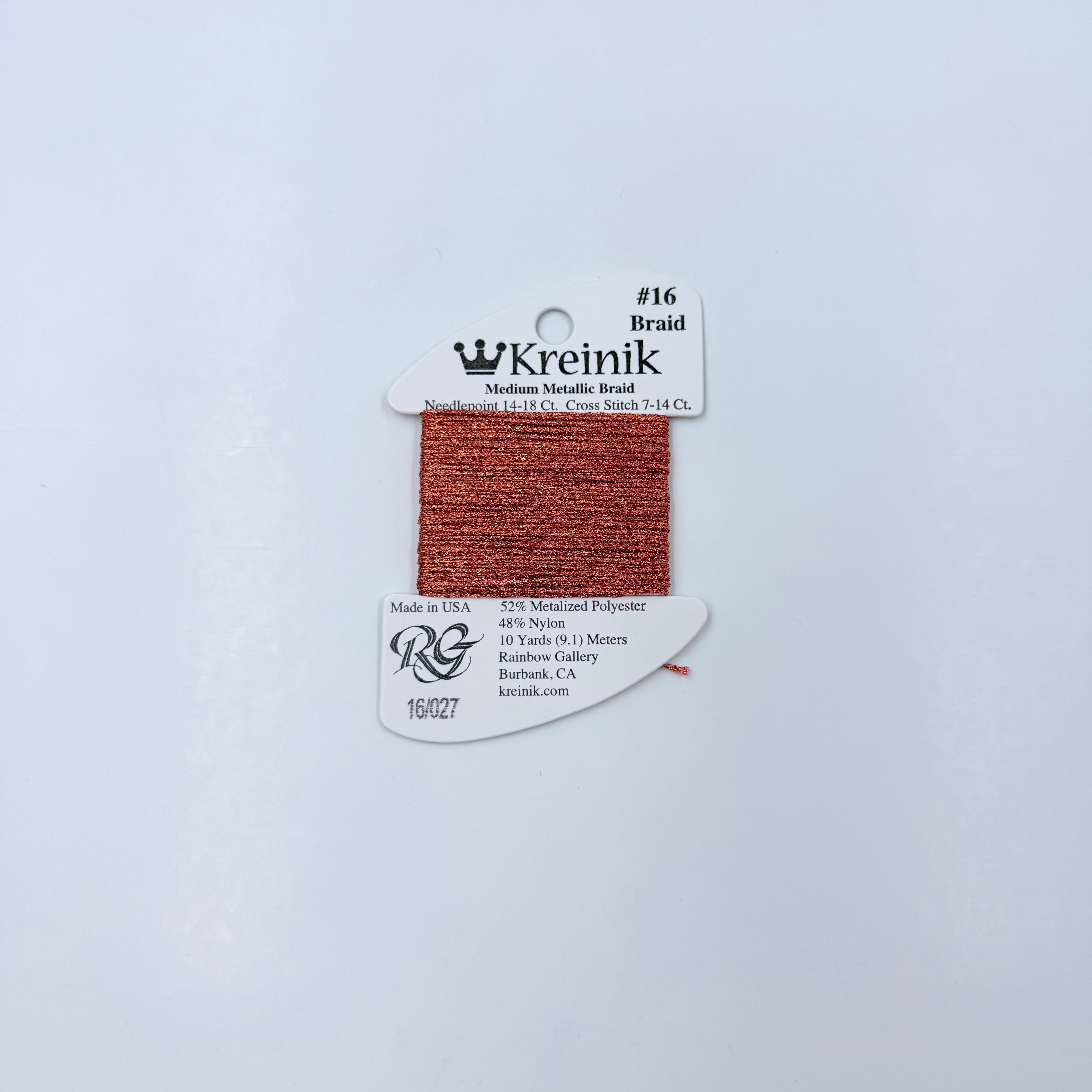 Kreinik Card Size 16 027 Orange - KC Needlepoint