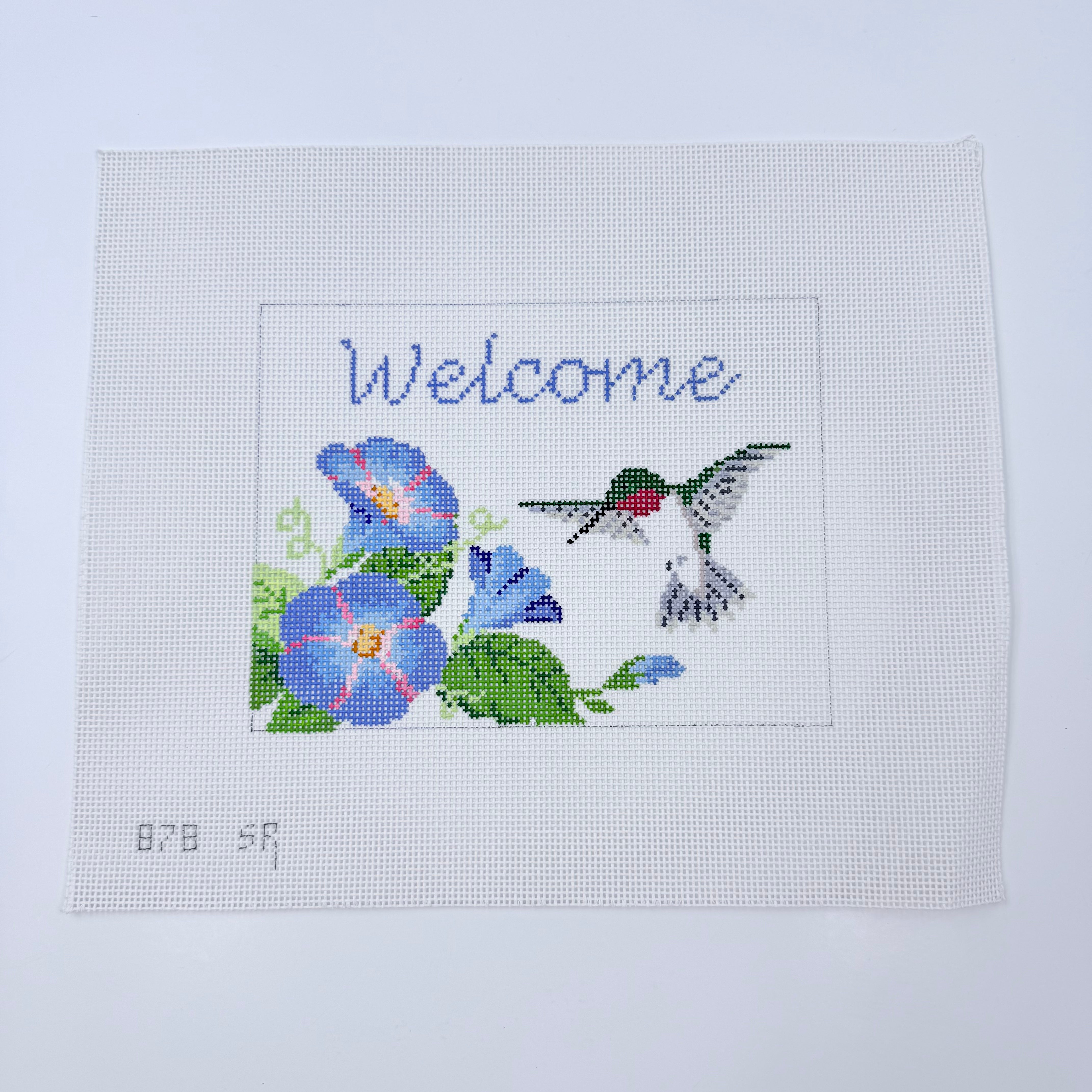 Hummingbird Welcome Canvas - KC Needlepoint