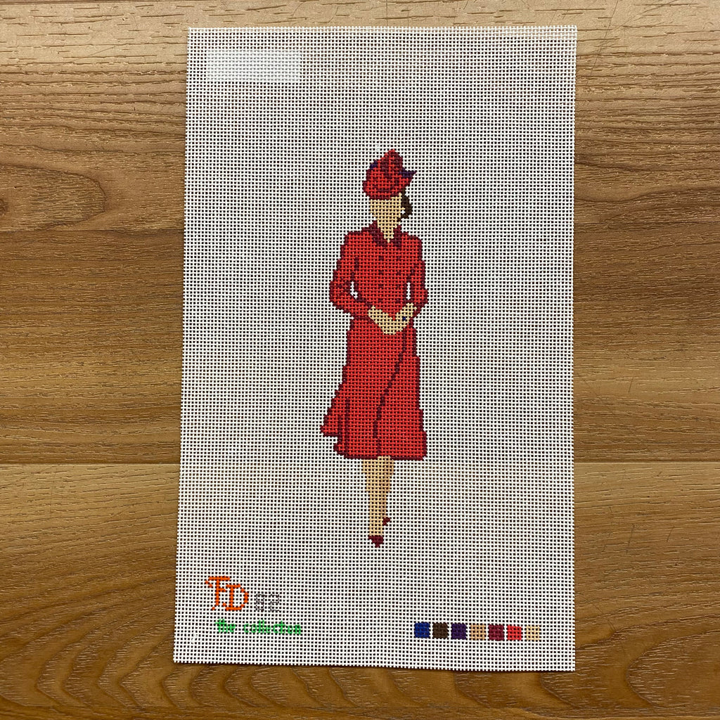 Kate in Red Canvas - KC Needlepoint