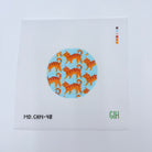 Orange Tabby Cat Round Canvas - KC Needlepoint