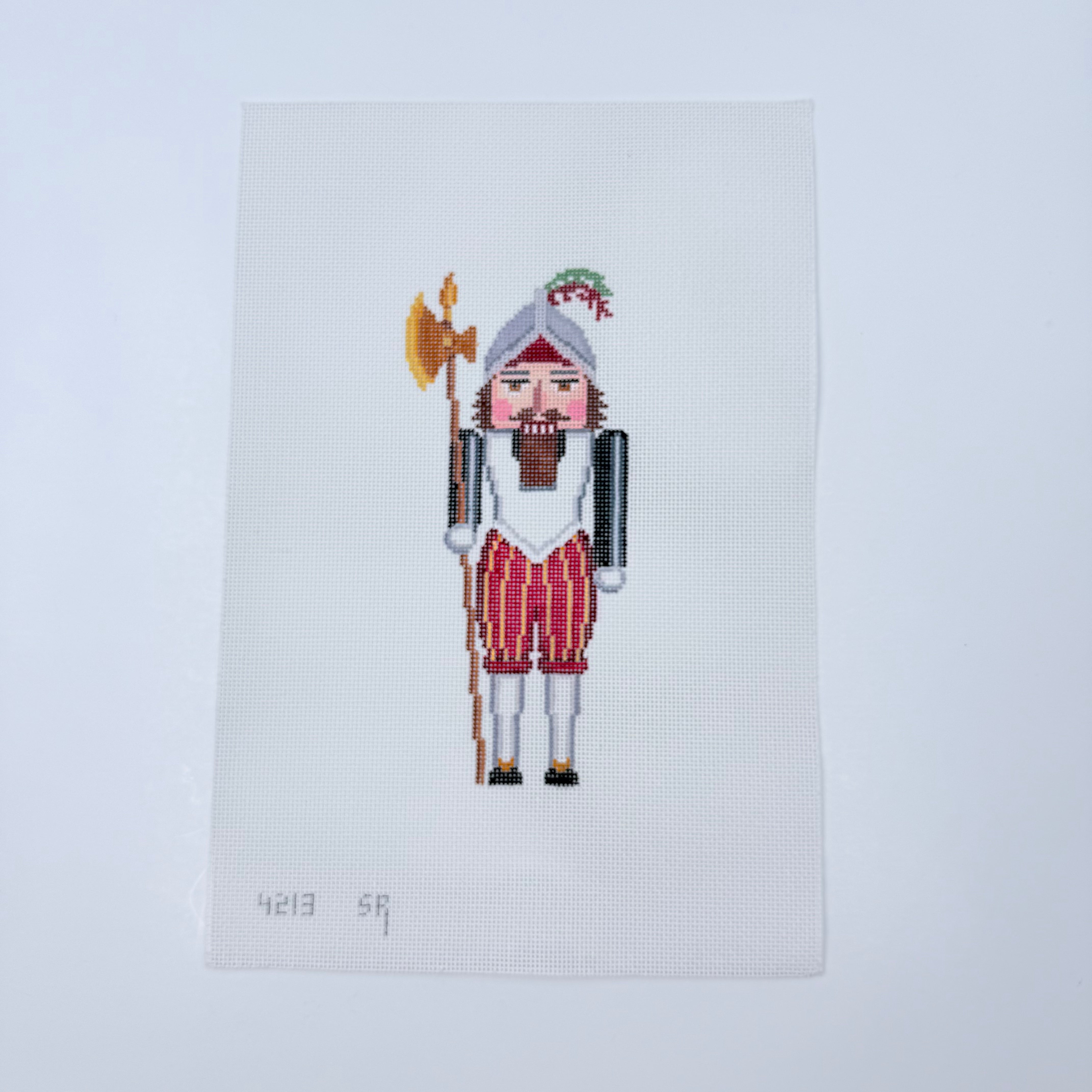 Swiss Guard Nutcracker Canvas - KC Needlepoint