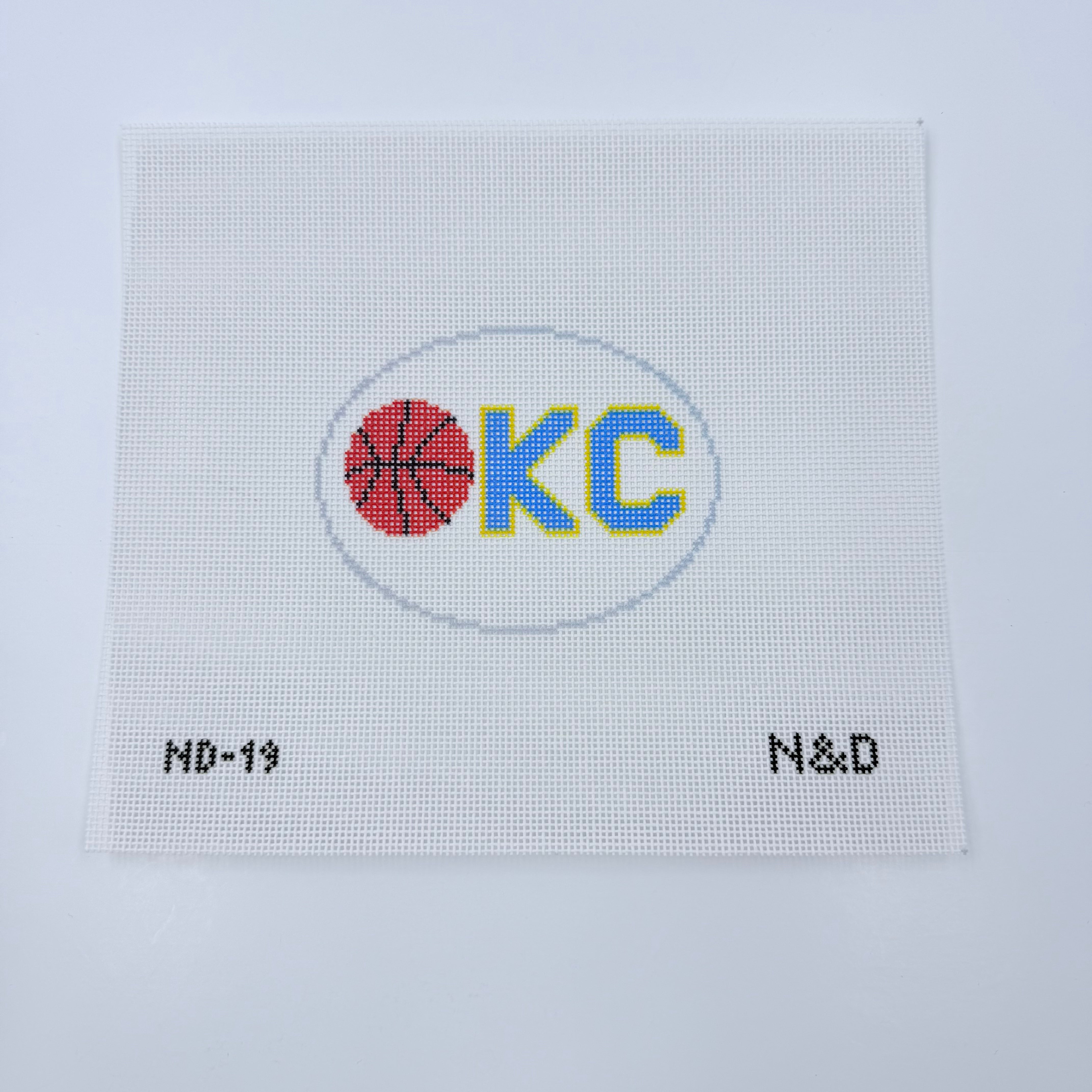 OKC Basketball Canvas - KC Needlepoint