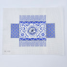 Blue and White Floral Brick Cover - KC Needlepoint
