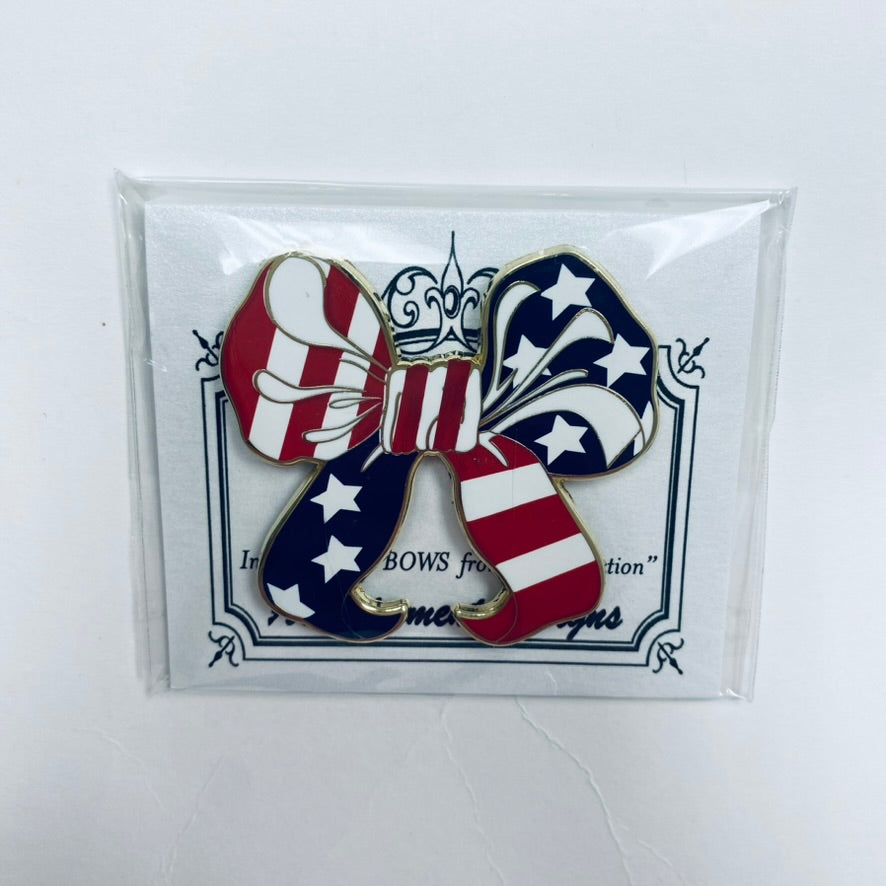 Red, White and Blue Bow Needle Minder
