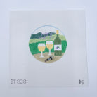 Napa Valley Travel Round Canvas - KC Needlepoint