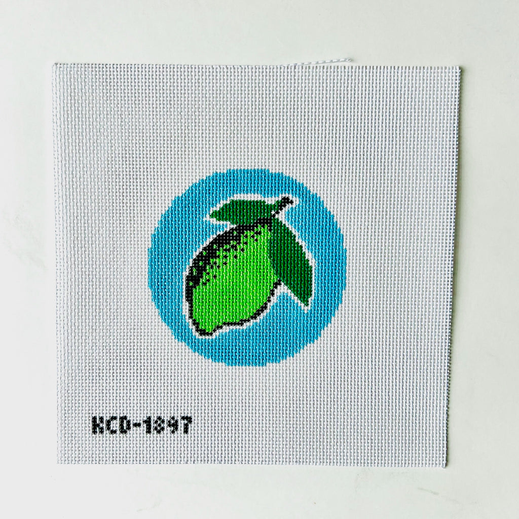 Pop Art Lime Canvas - KC Needlepoint