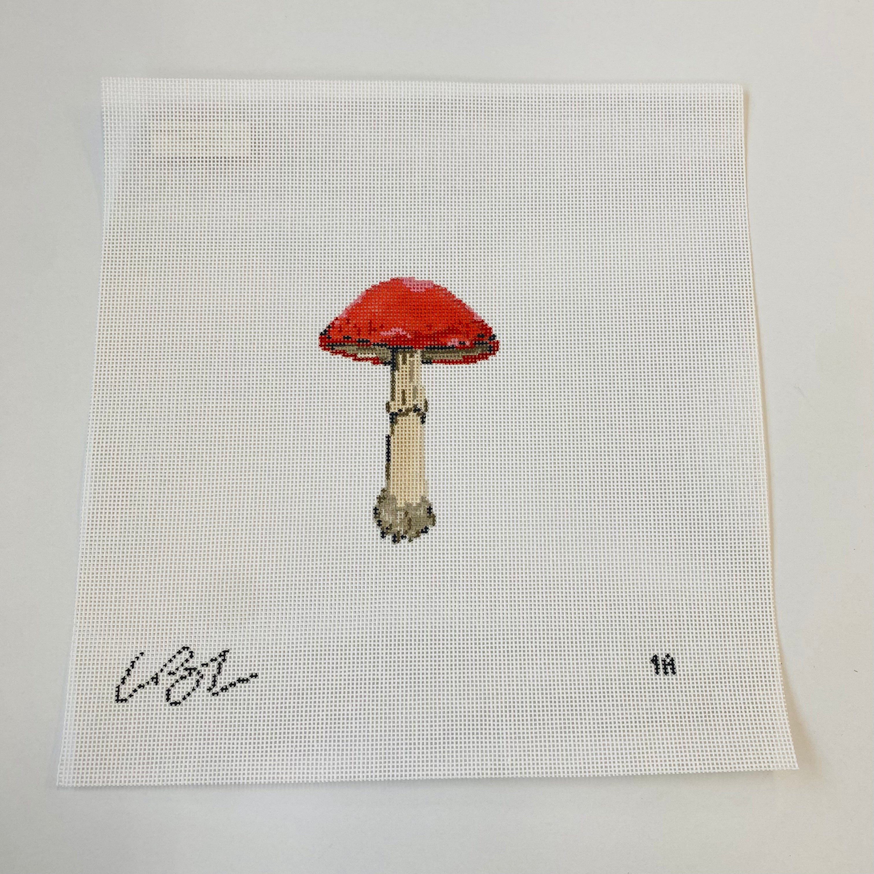 Red Cap Mushroom Canvas - KC Needlepoint