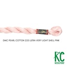 DMC 5 Pearl Cotton 225 Ultra Very Light Shell Pink - KC Needlepoint