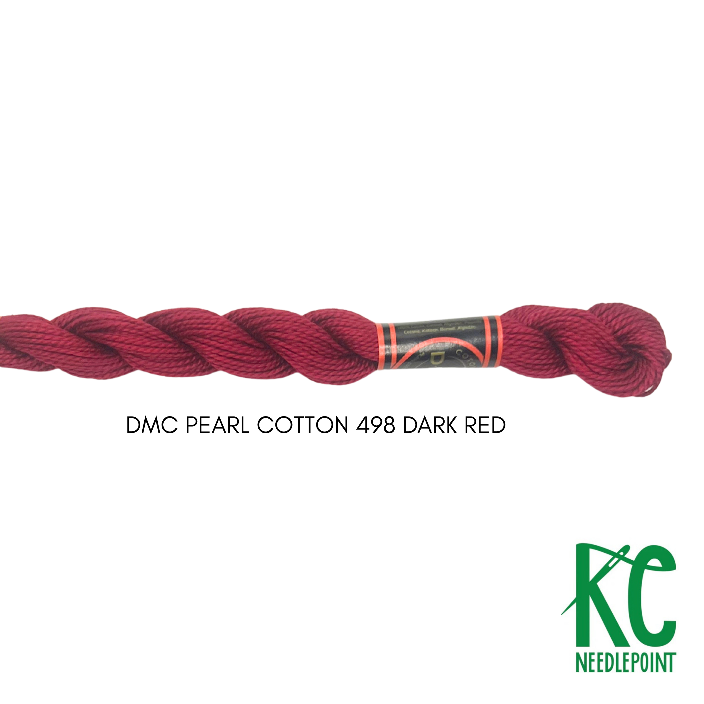 DMC 3 Pearl Cotton 498</br>Dark Red - KC Needlepoint