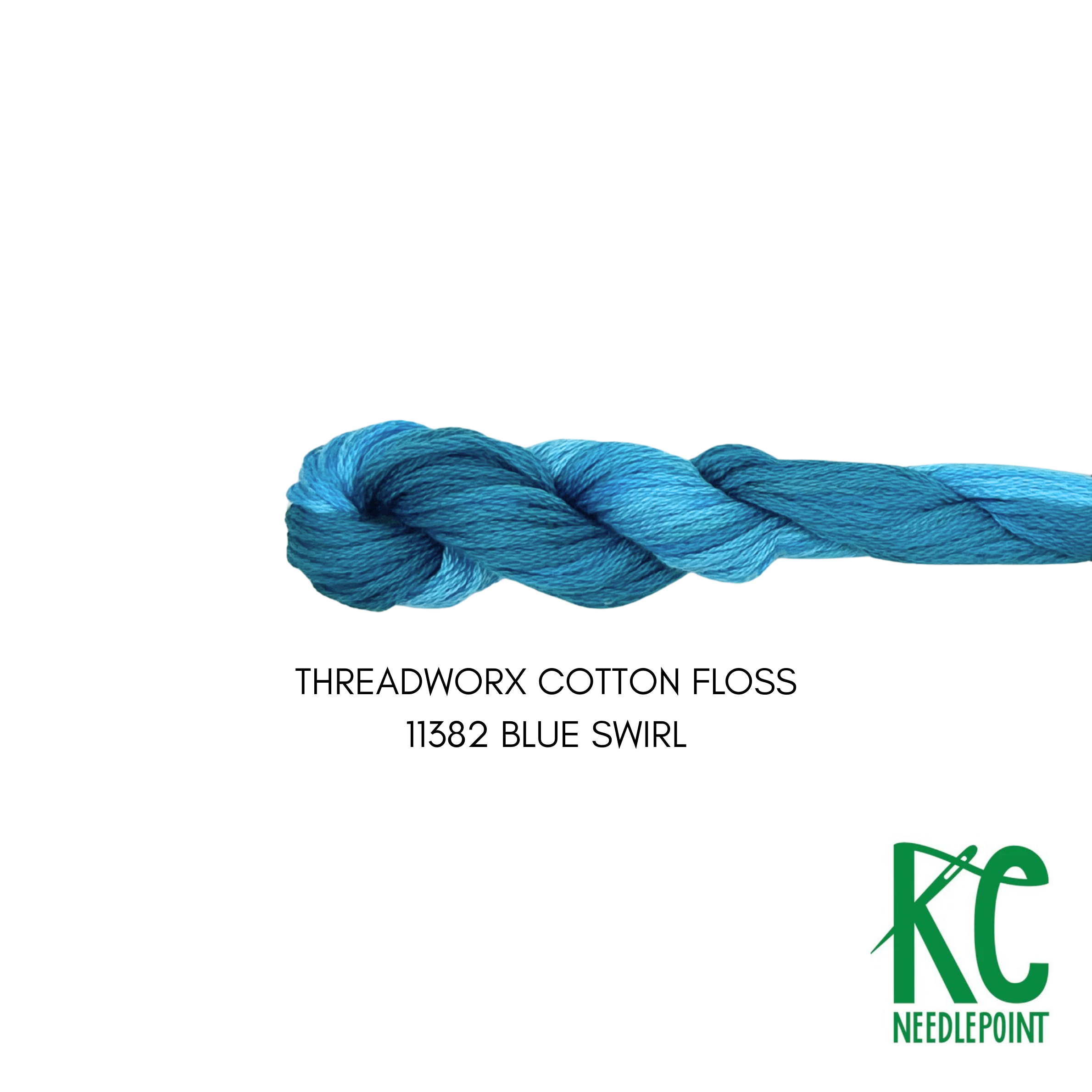 ThreadworX Cotton Floss 11382 Blue Swirl - KC Needlepoint