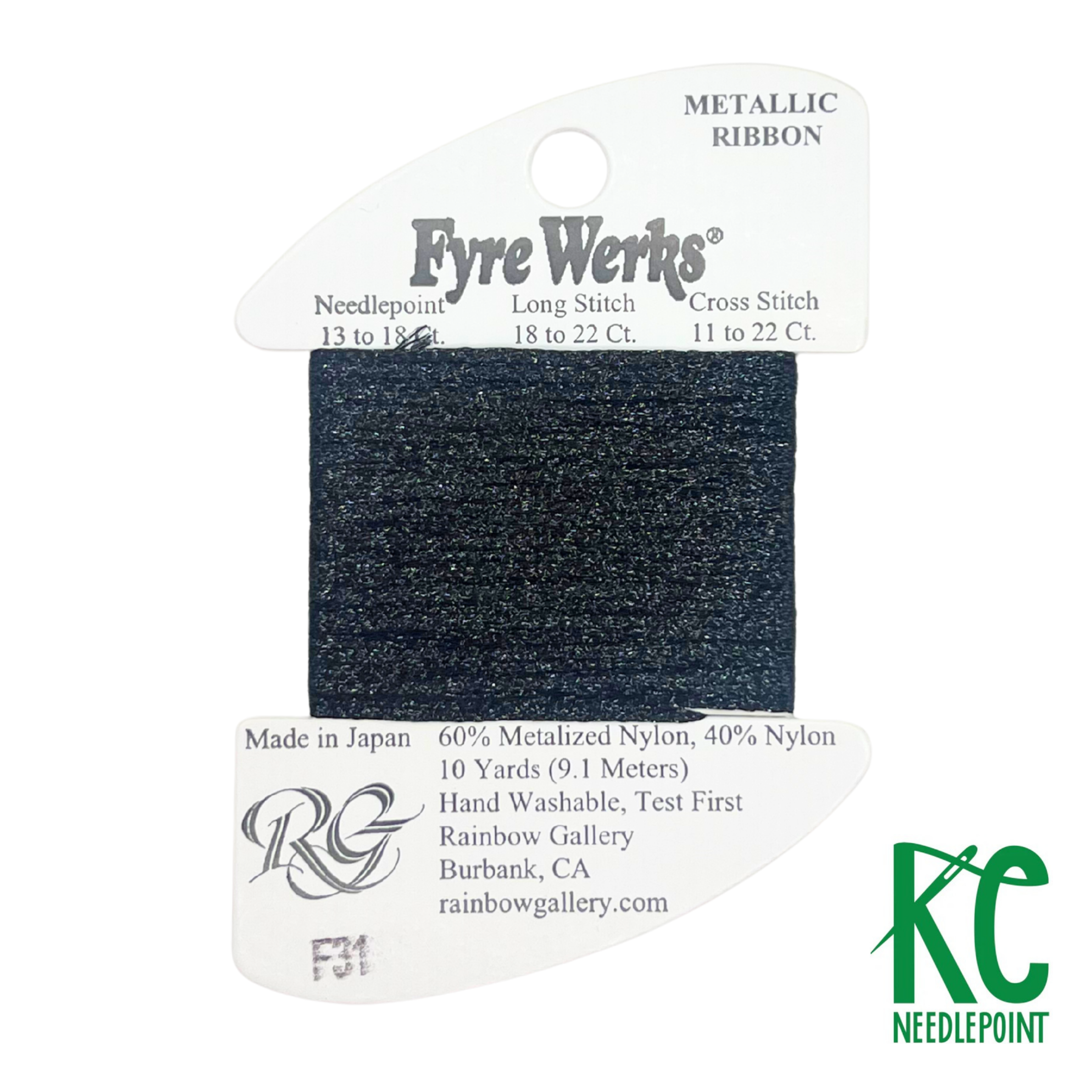 Fyre Werks F31 Black - KC Needlepoint