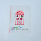Alpha Omicron Pi Travel Tag Canvas - KC Needlepoint