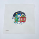 Snowman with Tree Canvas - KC Needlepoint