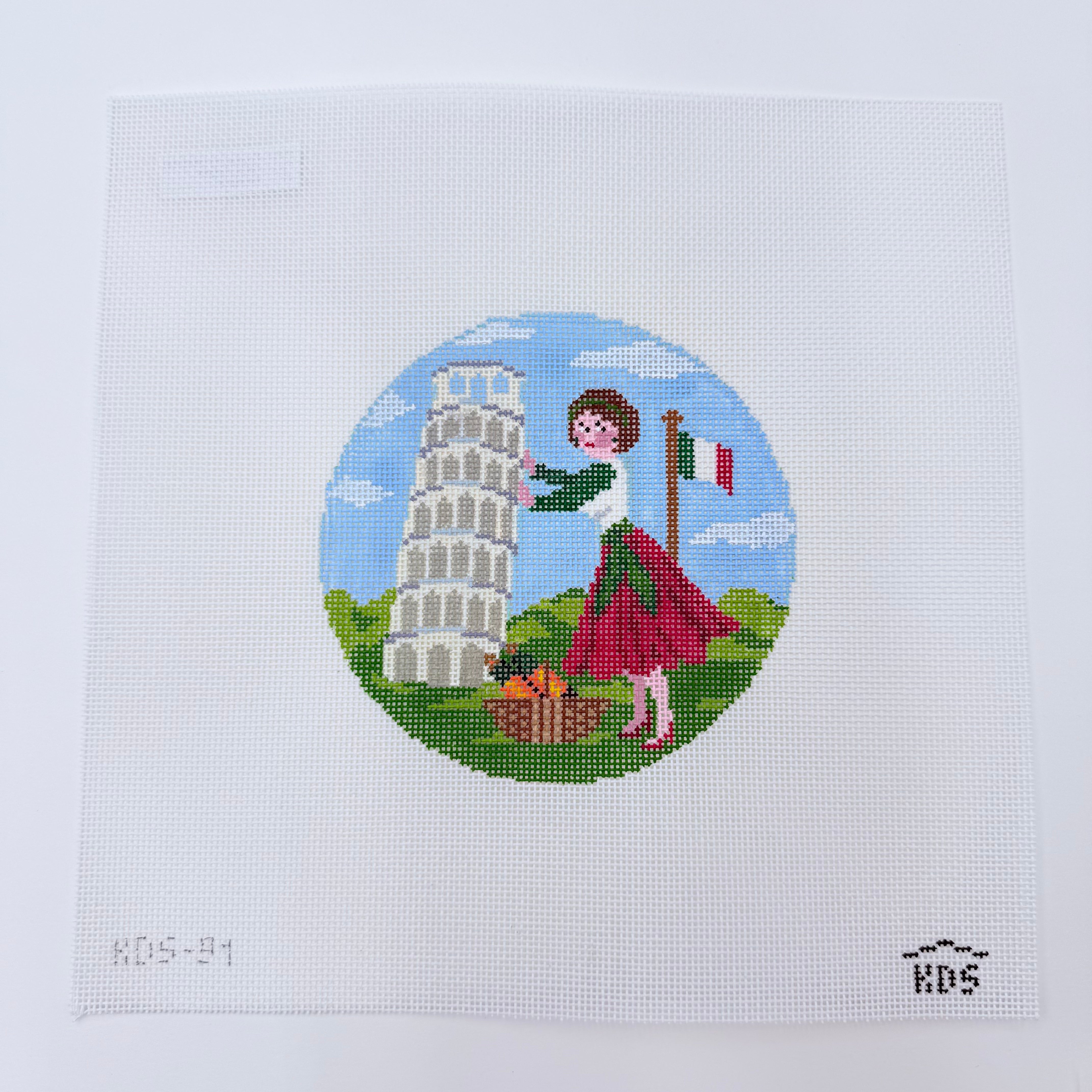 Betty Loves Italy Canvas - KC Needlepoint