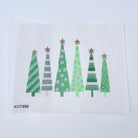 Silver and Green Trees Canvas - KC Needlepoint