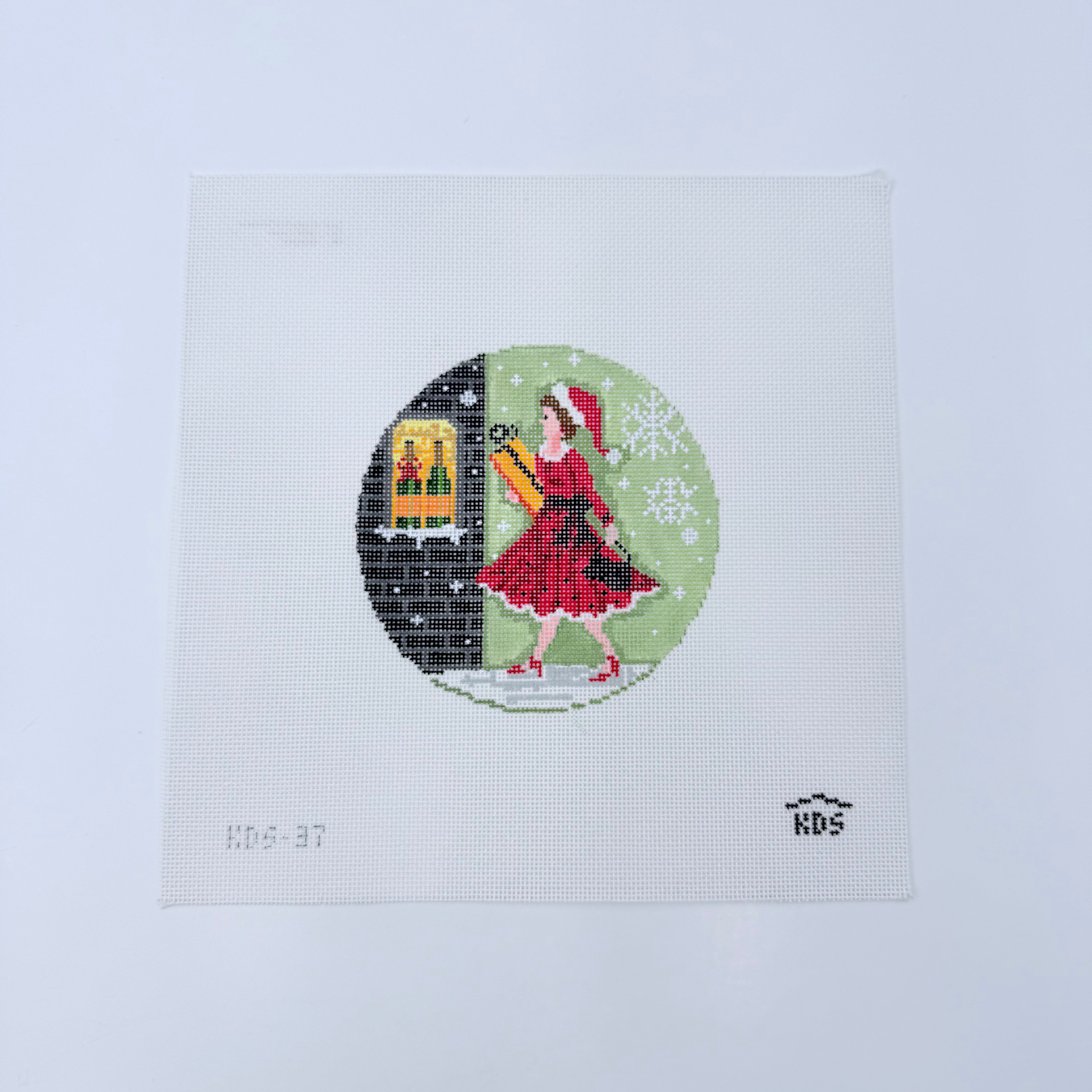 Betty Loves Bubbles and a Box of Champagne Canvas - KC Needlepoint