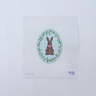 Blue Chocolate Bunny Egg Canvas - KC Needlepoint
