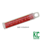 Size 11 Seed Beads 11 Christmas Red - KC Needlepoint