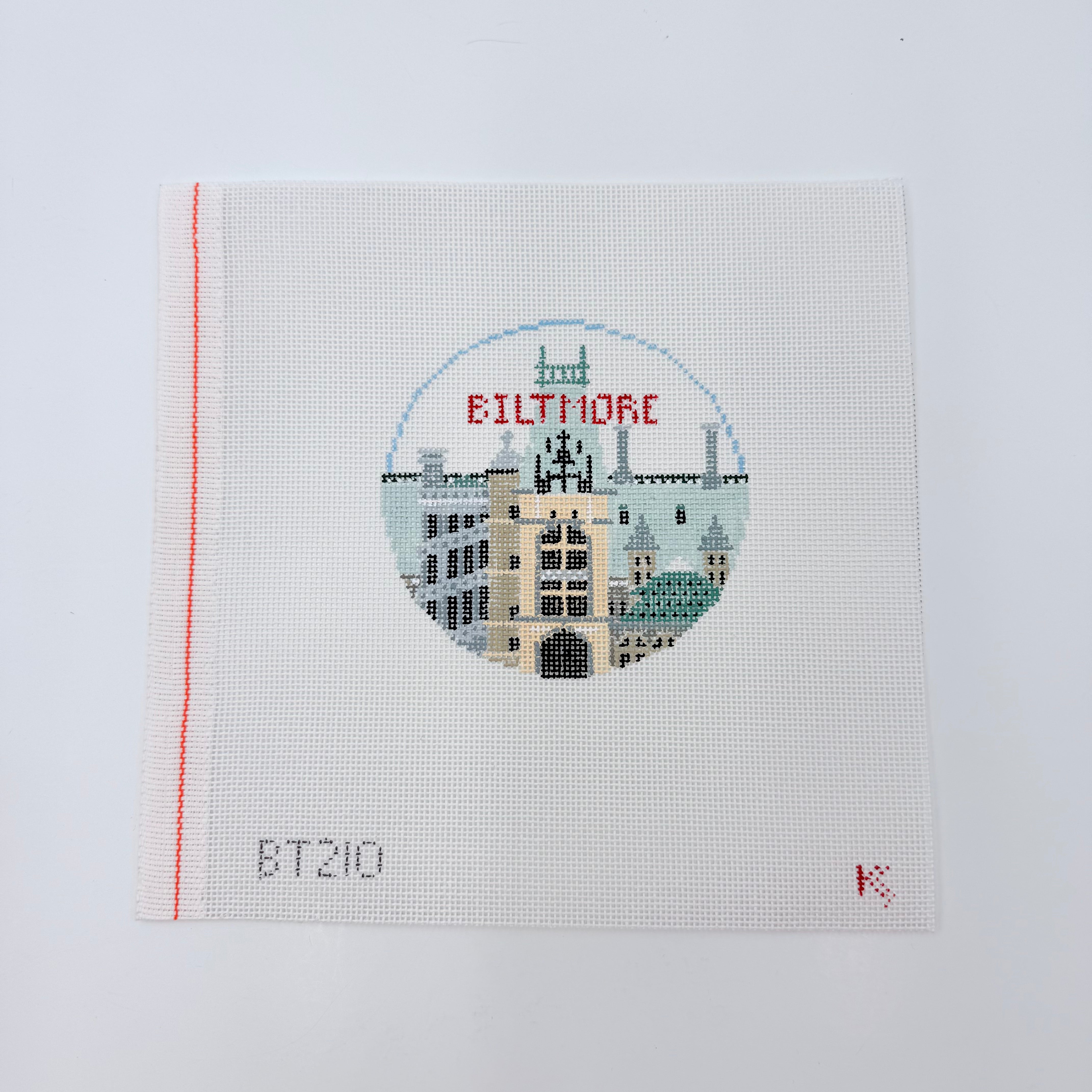 Biltmore Travel Round Canvas - KC Needlepoint