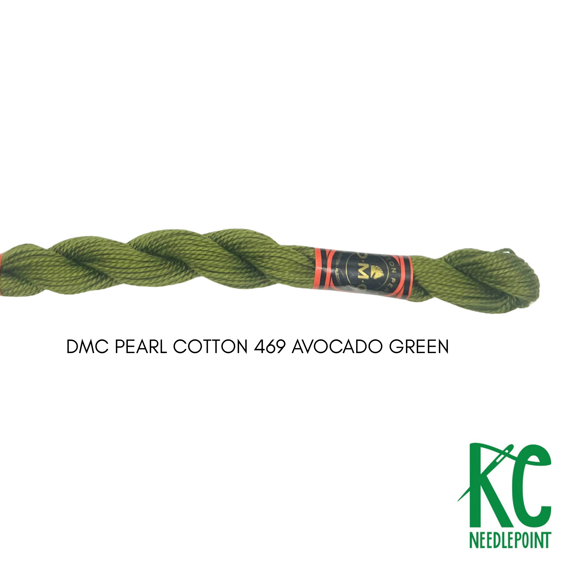 DMC 5 Pearl Cotton 469</br>Avocado Green - KC Needlepoint
