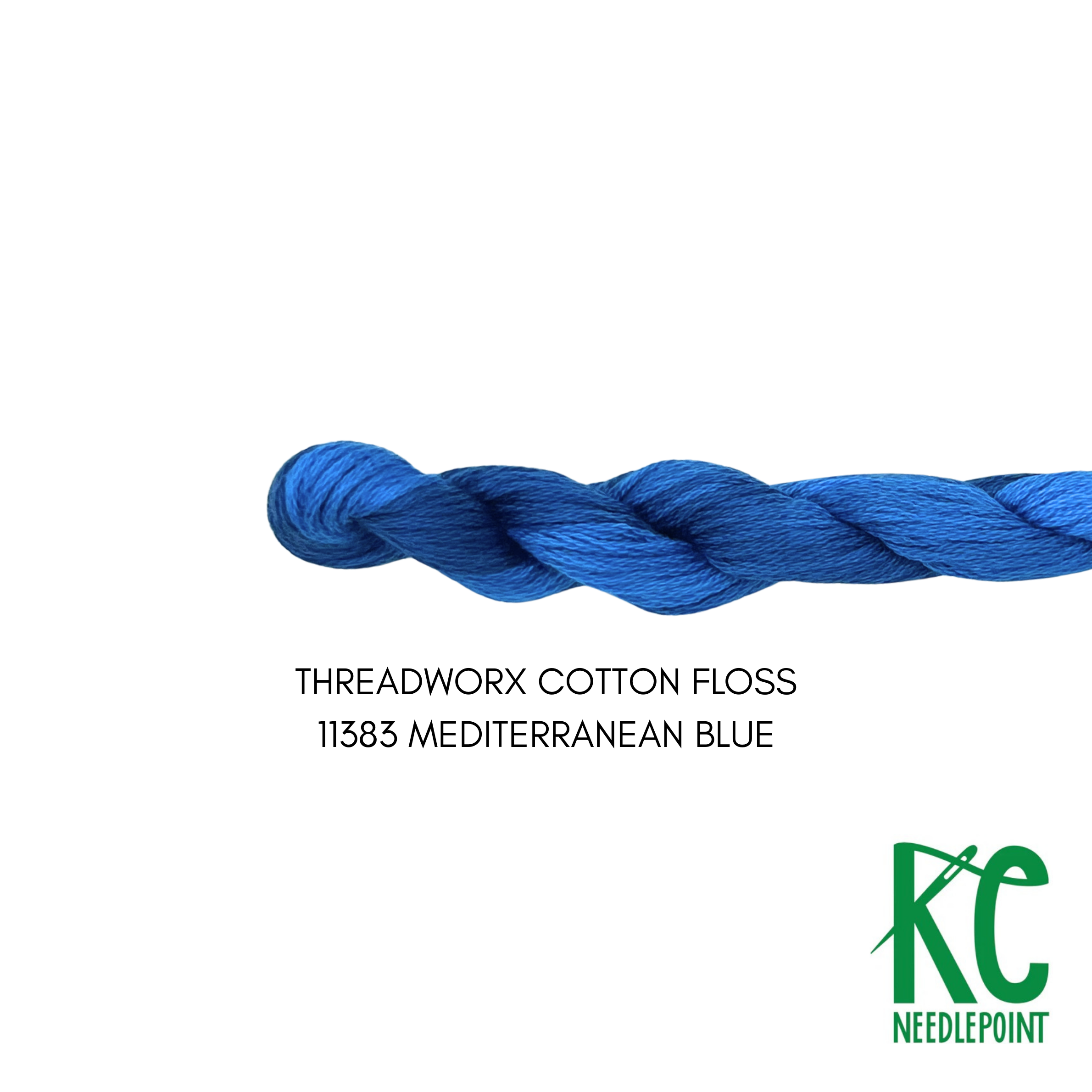 ThreadworX Cotton Floss 11383 Mediterranean Blue - KC Needlepoint