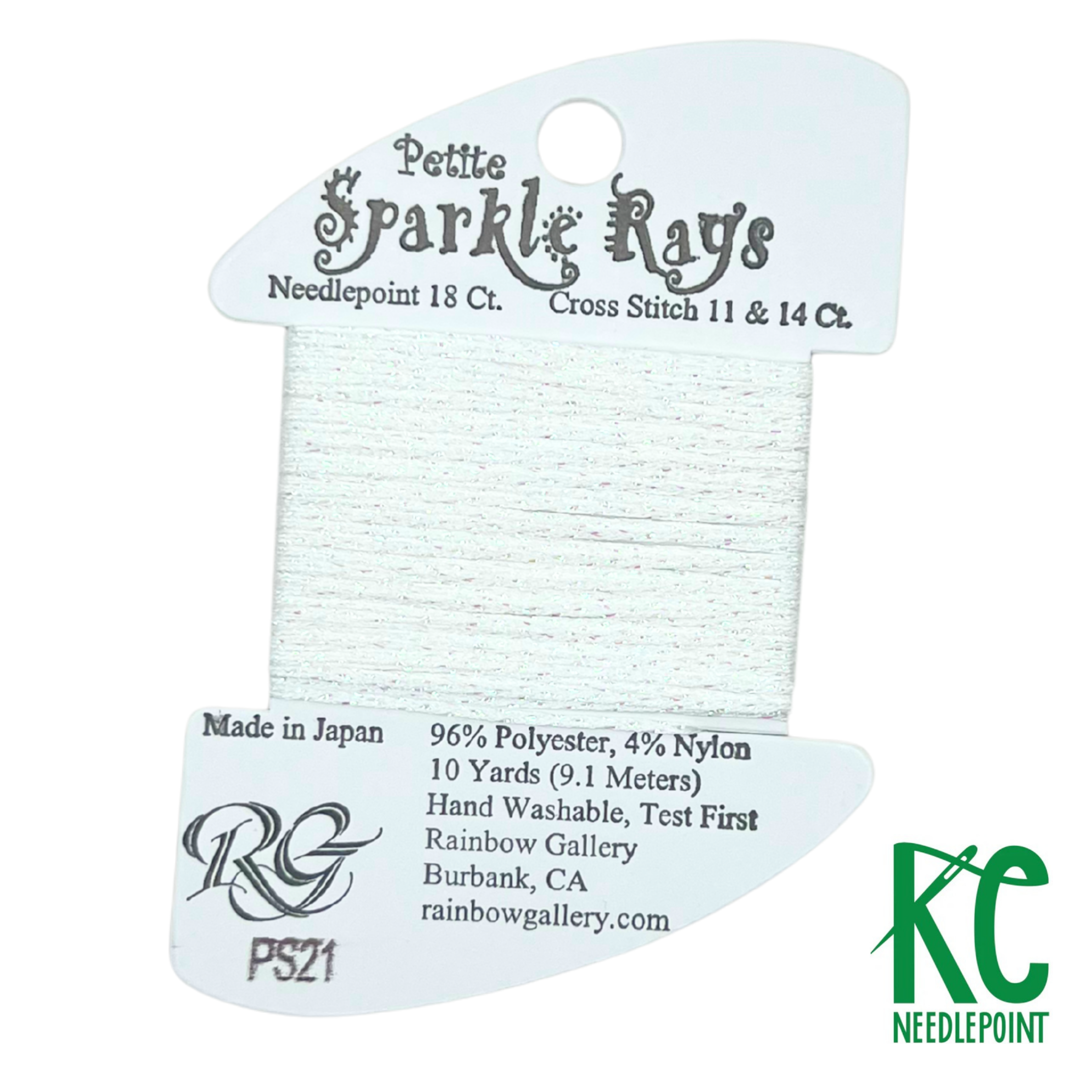 Petite Sparkle Rays PS21 White - KC Needlepoint