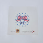 Delta Gamma Bow Round Canvas - KC Needlepoint