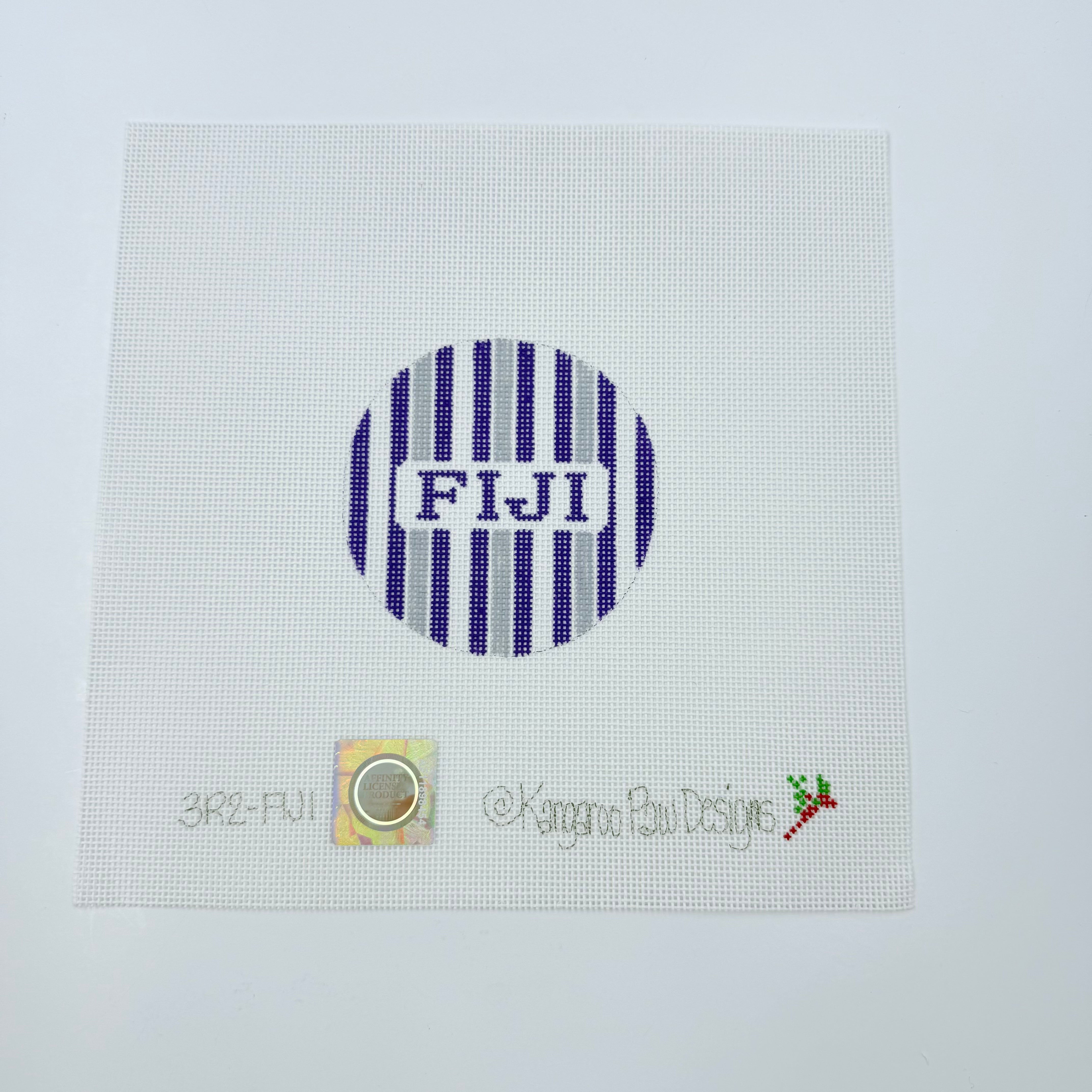 FIJI</br> 3" Round Canvas - KC Needlepoint