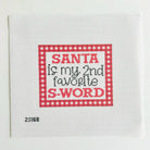 Santa is my Second Favorite S-Word Canvas - KC Needlepoint