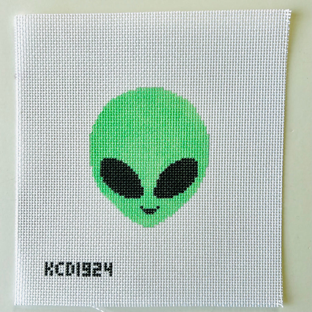 Alien Head Canvas - KC Needlepoint