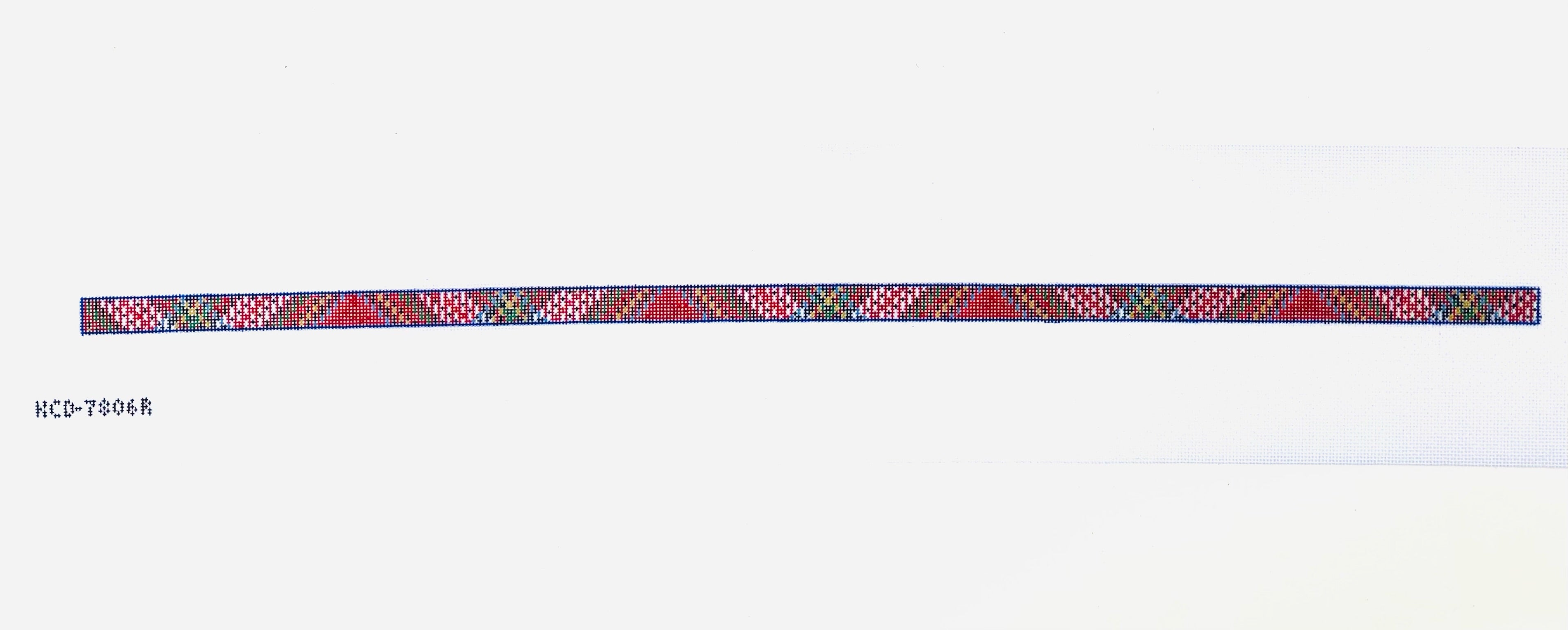 Red Tartan Barrette Canvas - KC Needlepoint