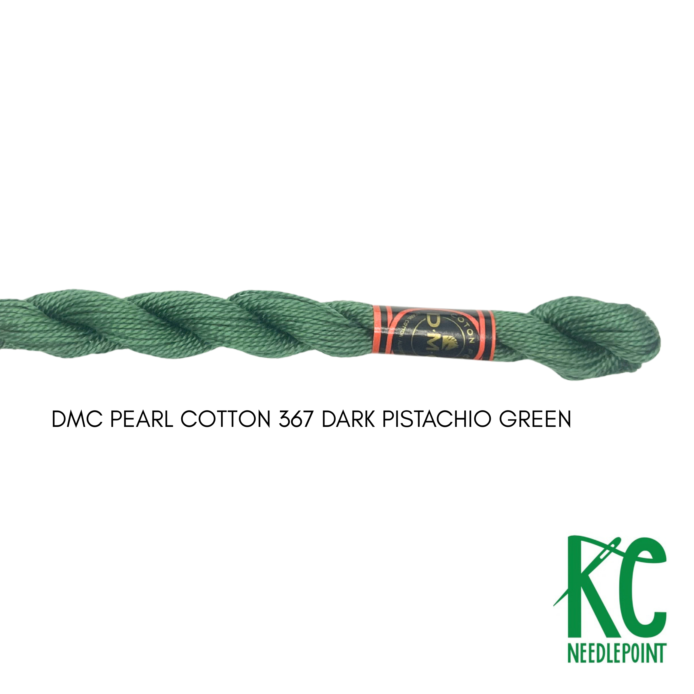DMC 3 Pearl Cotton 367</br>Dark Pistachio Green - KC Needlepoint