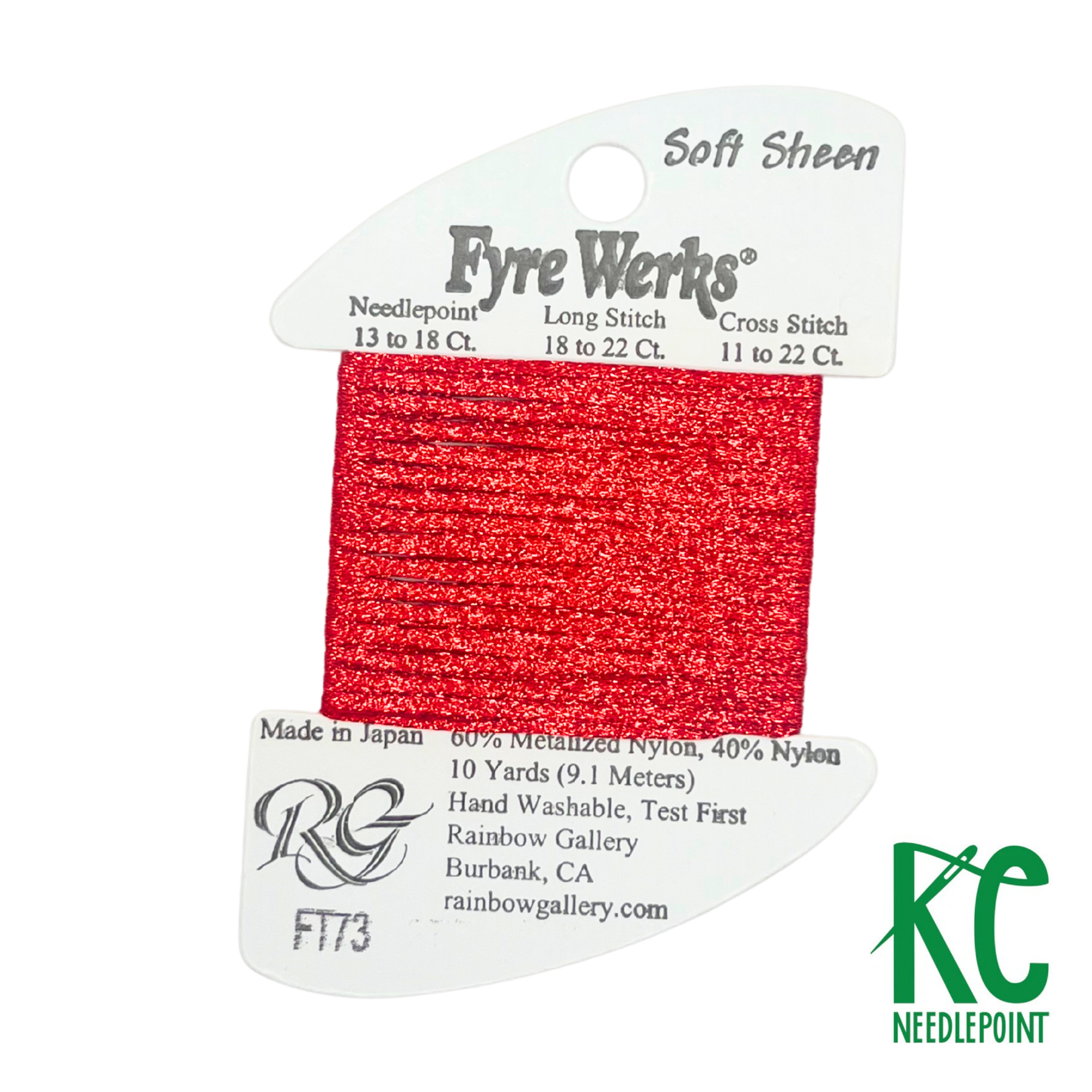 Fyre Werks Soft Sheen FT73 Christmas Red - KC Needlepoint