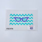 Eyeglass Case with Purple Glasses - KC Needlepoint