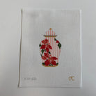 Poinsettia Ginger Jar Canvas - KC Needlepoint