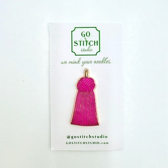 Pink Tassel Needle Minder - KC Needlepoint
