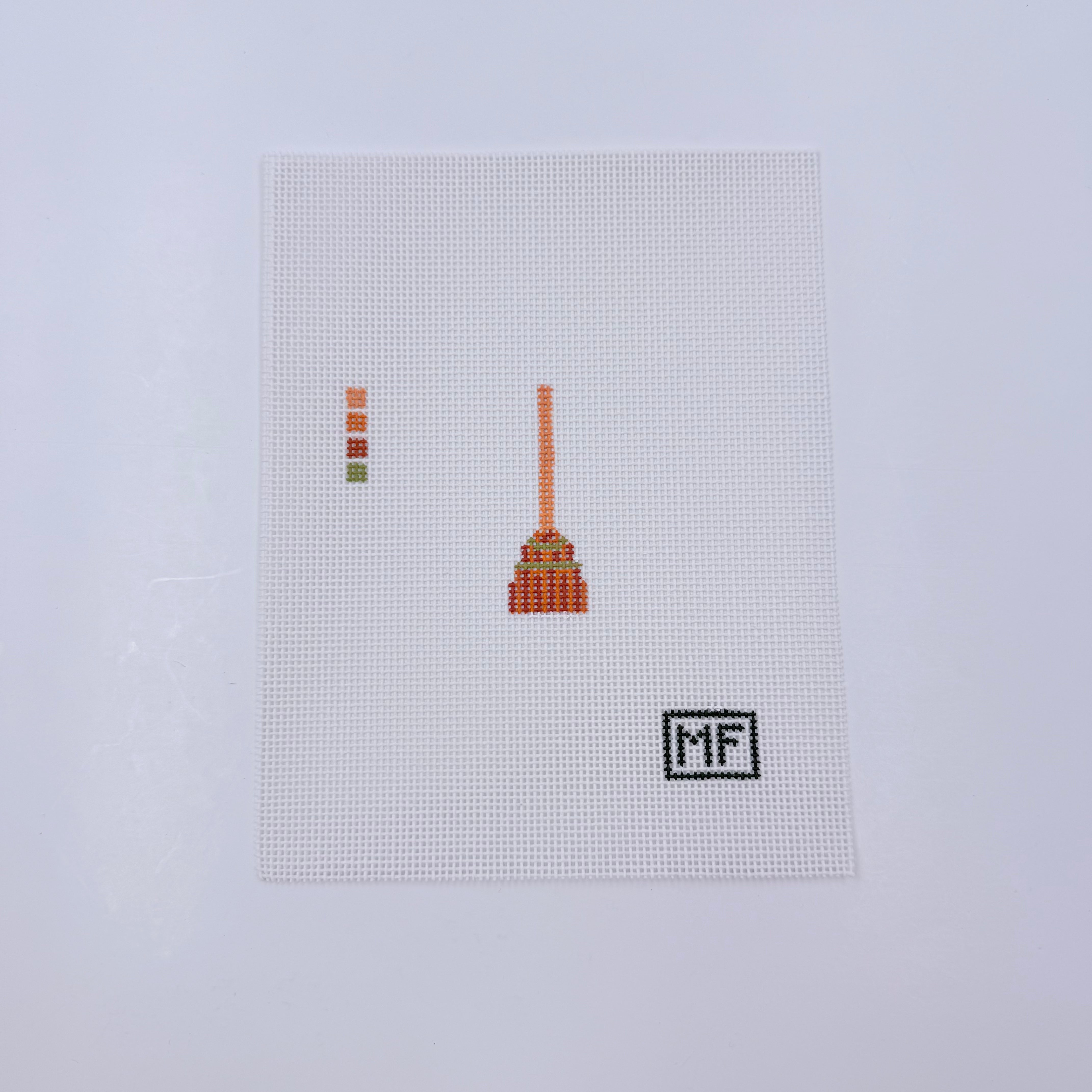 Broom Mini Canvas - KC Needlepoint